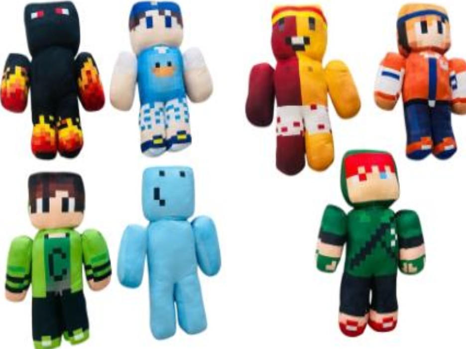 Pelúcias Minecraft (streamers)